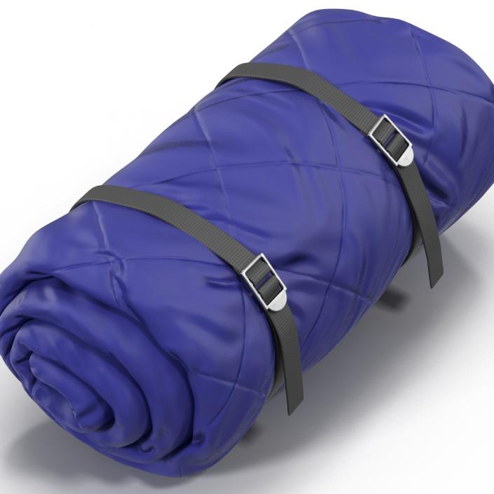 Folded Blue Sleeping Bag 3D model