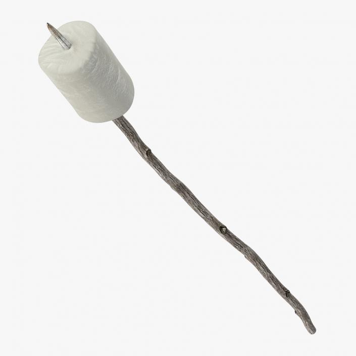 Marshmallow on a Stick 3D