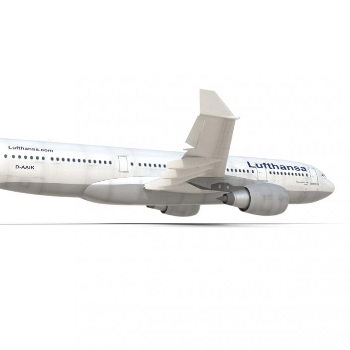 3D model Jet Airliner Airbus A330-200 Lufthansa Rigged