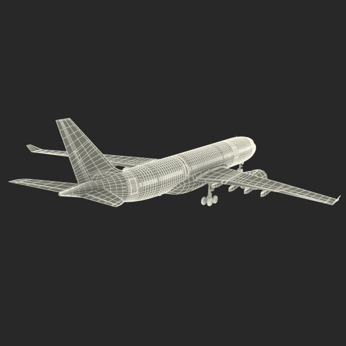 3D model Jet Airliner Airbus A330-200 Lufthansa Rigged