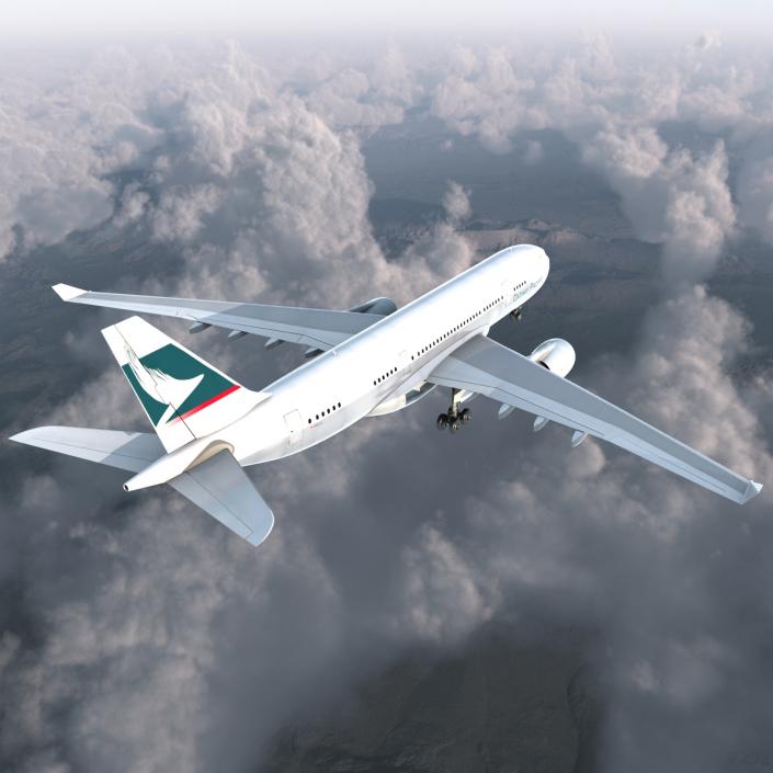 3D model Airbus A330-P2F Cathay Pacific