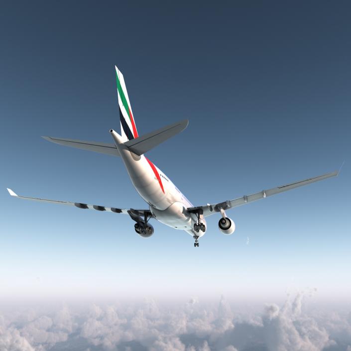Airbus A330-P2F Emirates 3D model