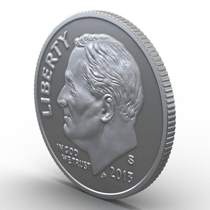 3D Dime United States Coin model
