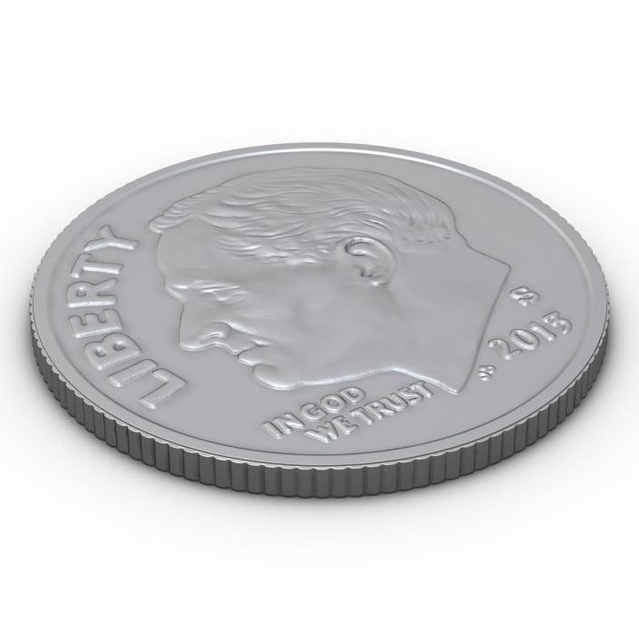 3D Dime United States Coin model