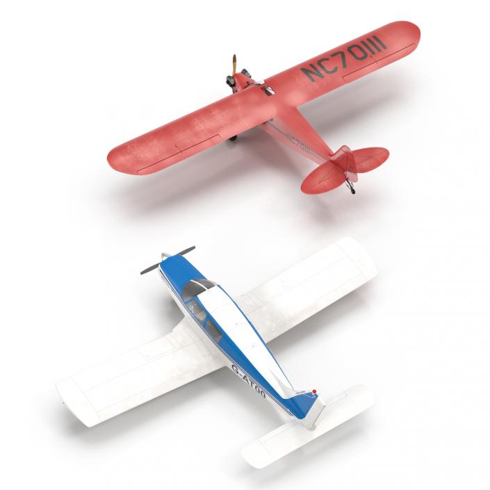 3D Private Airplanes Collection model