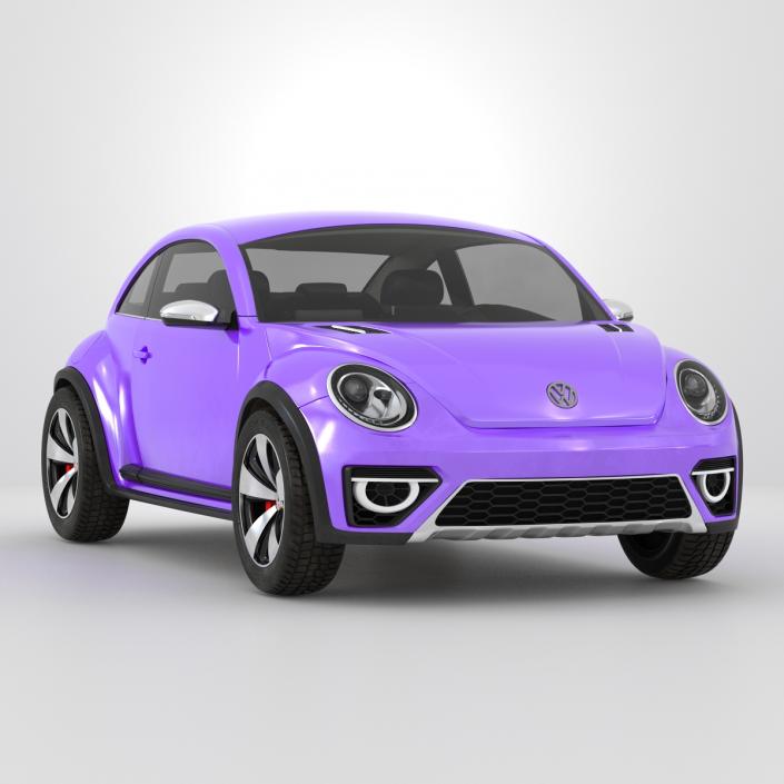 Volkswagen Beetle 2016 Purple 3D model