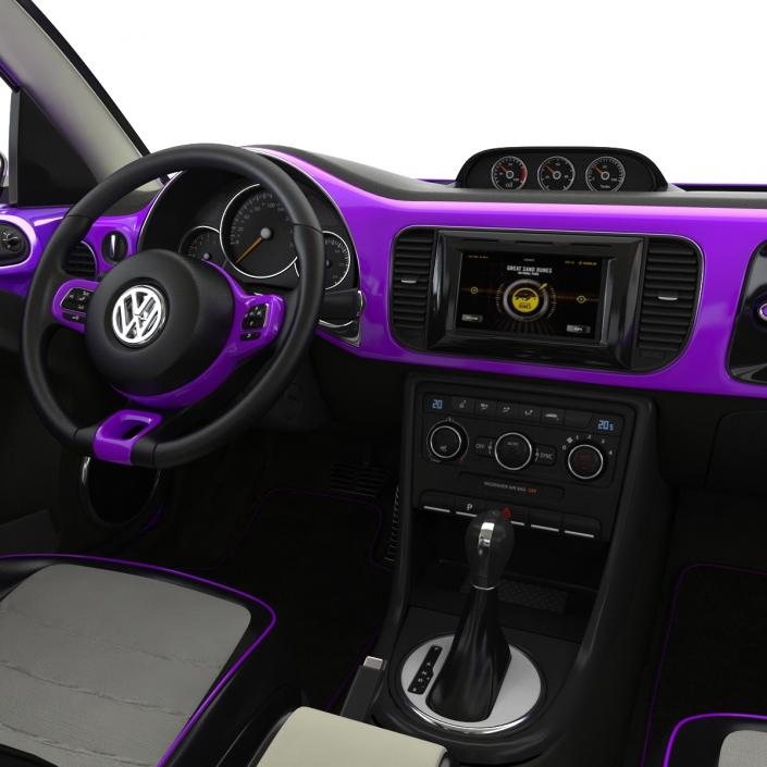 Volkswagen Beetle 2016 Purple 3D model