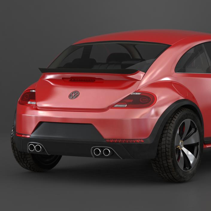 3D Volkswagen Beetle 2016 Red