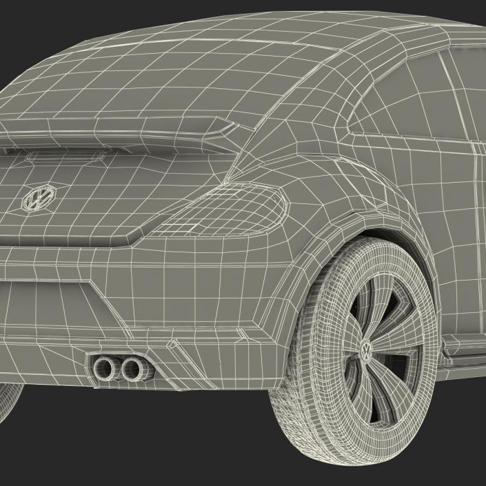 3D Volkswagen Beetle 2016 Simple Interior model