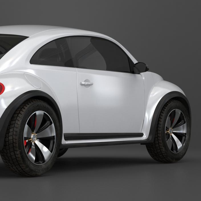 3D model Volkswagen Beetle 2016 White Rigged