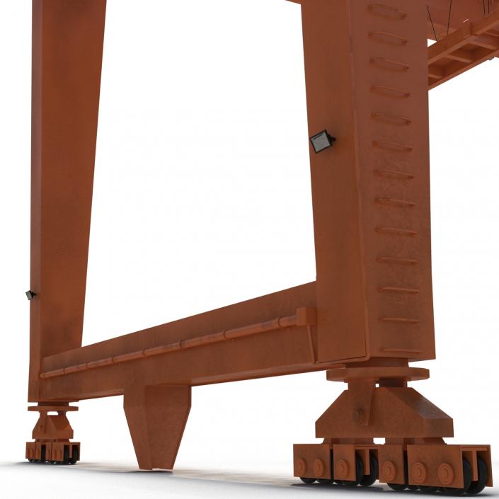 Rail Mounted Gantry Container Crane Orange 3D