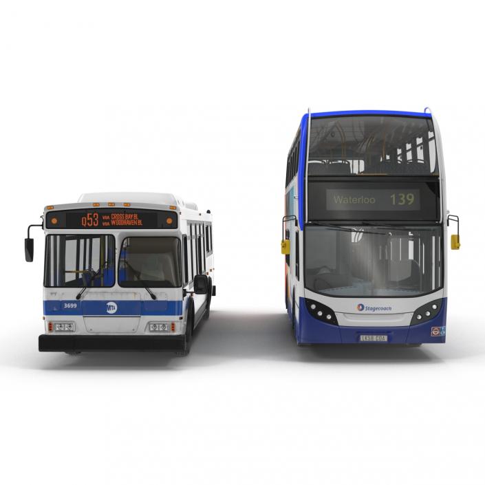 3D Buses Collection 3 model