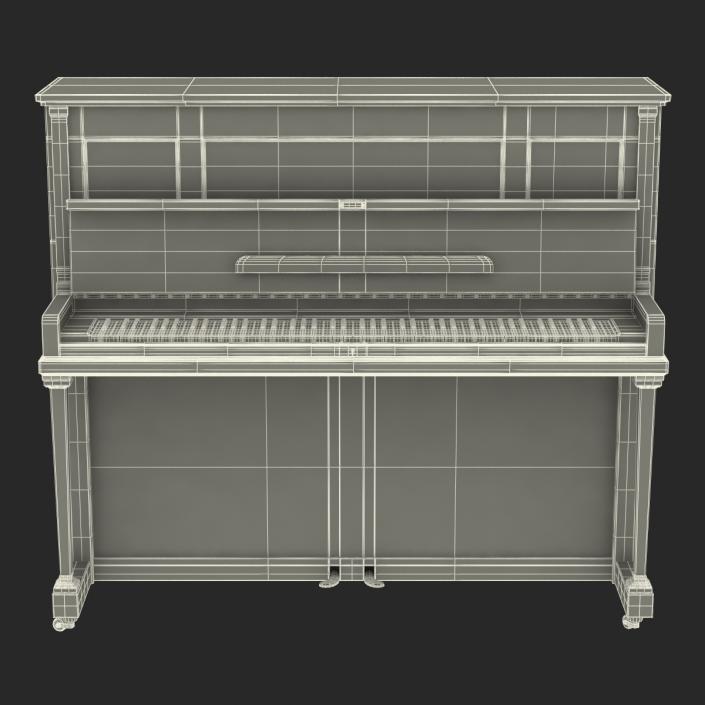 Upright Piano Black 3D model