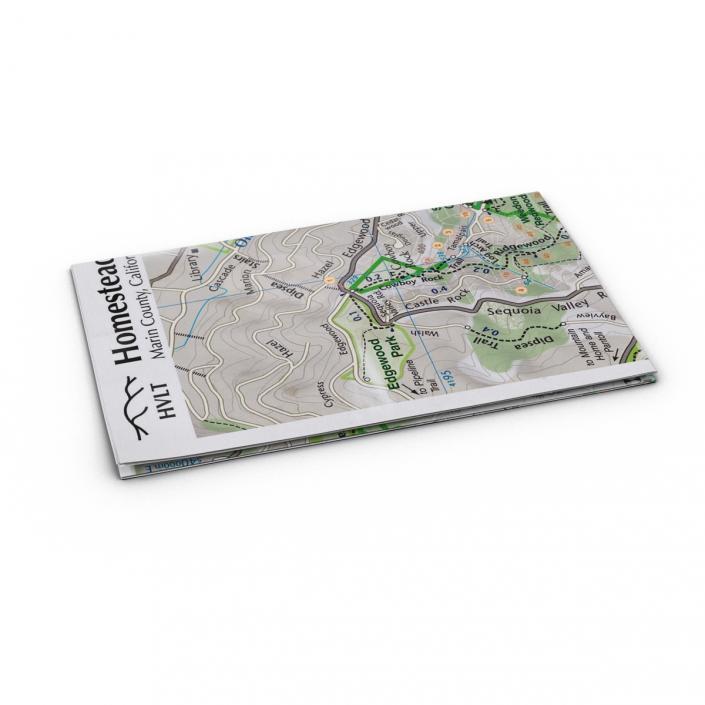3D Trail Map Folded
