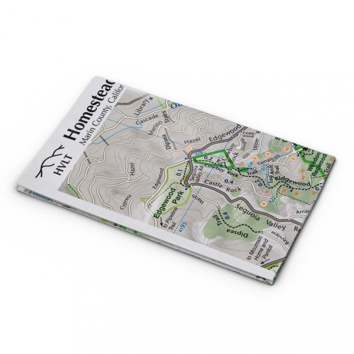 3D Trail Map Folded