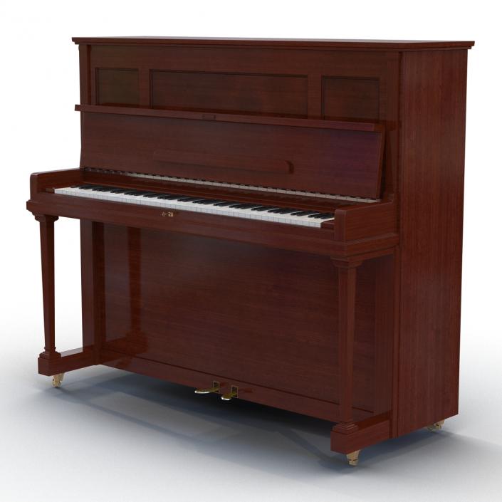 3D model Upright Piano Rigged