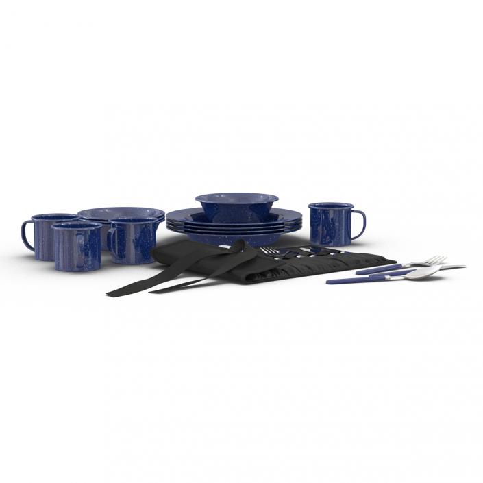 Camping Dishes and Utensils 3D