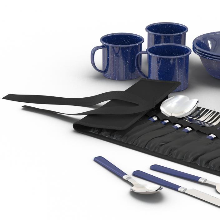 Camping Dishes and Utensils 3D