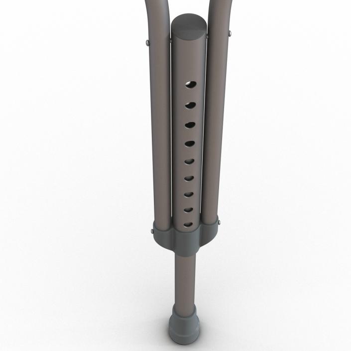3D model Push Button Crutches