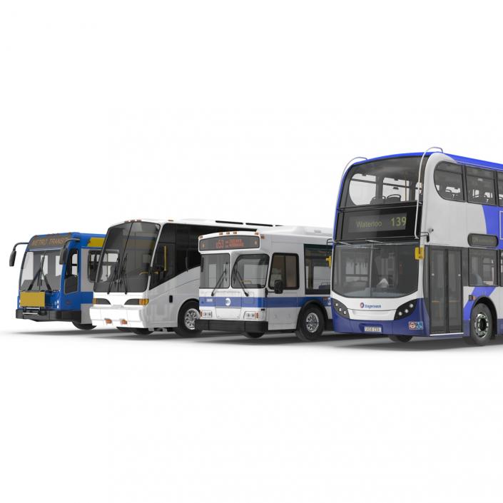 3D Buses Collection 2 model