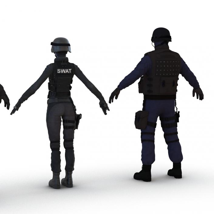 3D SWAT Policemans Collection 3 model