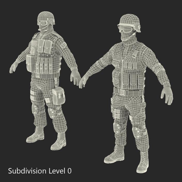 3D SWAT Policemans Collection 2 model