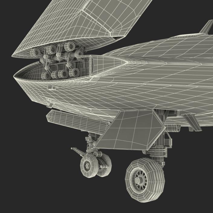 Northrop Grumman X-47B UAV Folded Wings 3D model