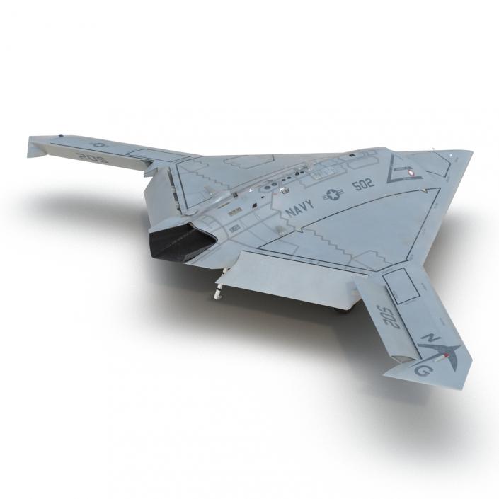 3D Northrop Grumman X-47B UAV Rigged model