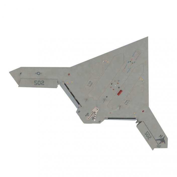 3D Northrop Grumman X-47B UAV Rigged model