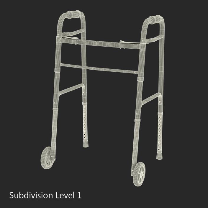 3D model Paddle Walker with Wheels