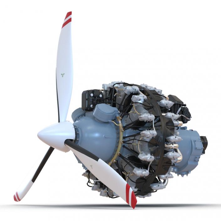 Pratt and Whitney R-2800 3D model