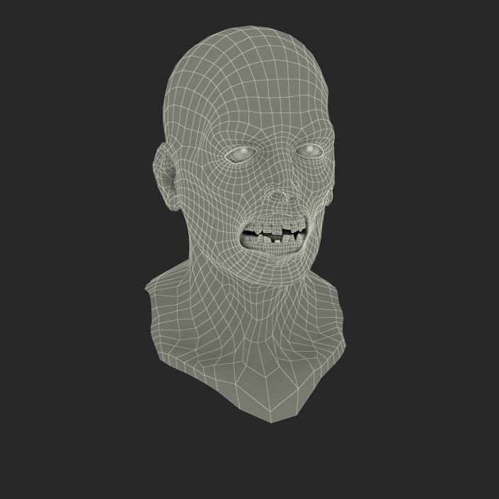 3D Zombie Head