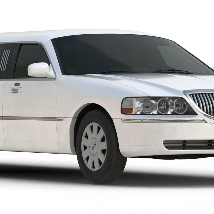 3D Generic Limousine White model