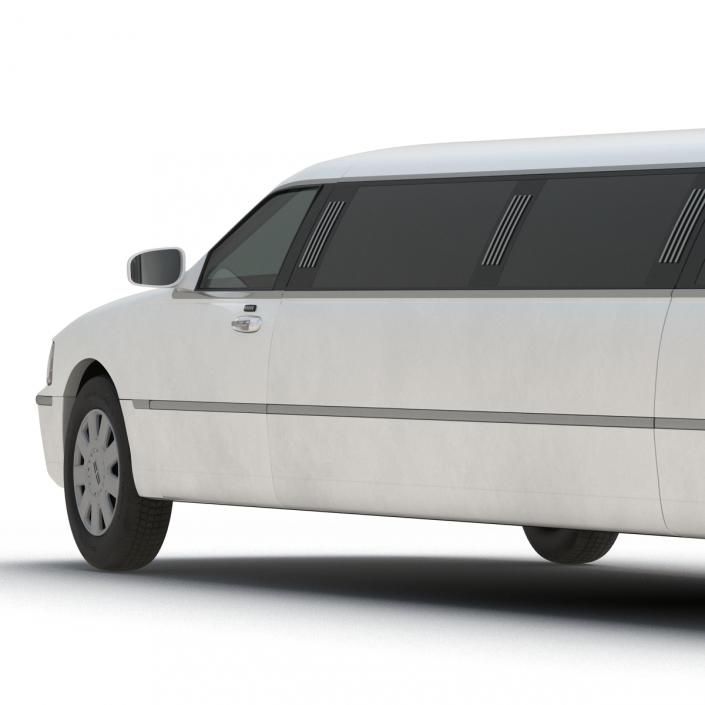 Generic Limousine White Simple Interior 3D model