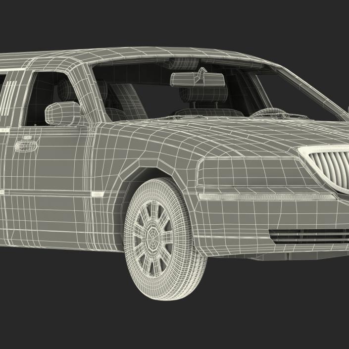 3D Generic Limousine Black model