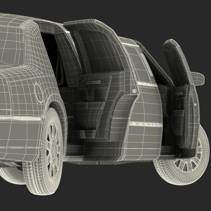 Generic Limousine Black Simple Interior 3D model