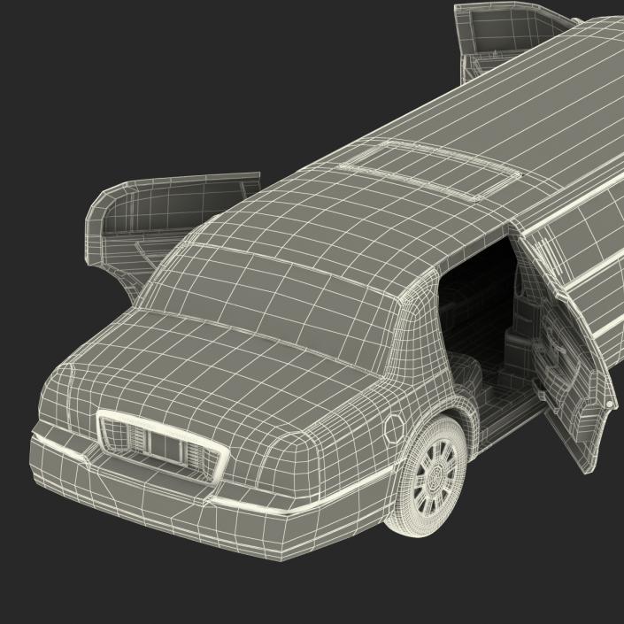 Generic Limousine Black Simple Interior 3D model