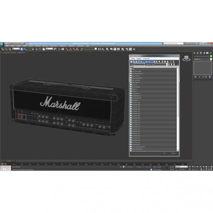 3D model Guitar Amplifier Head Marshall