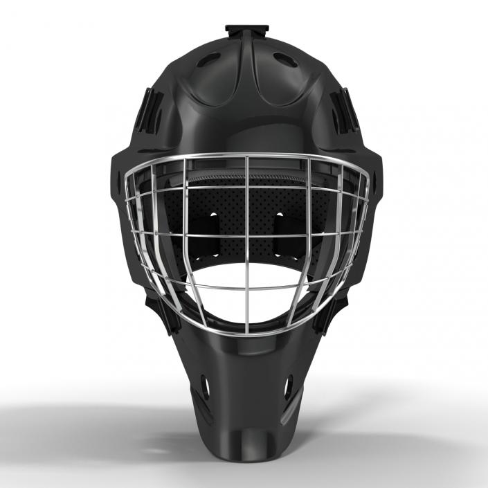 Hockey Goalie Mask Generic Black 3D
