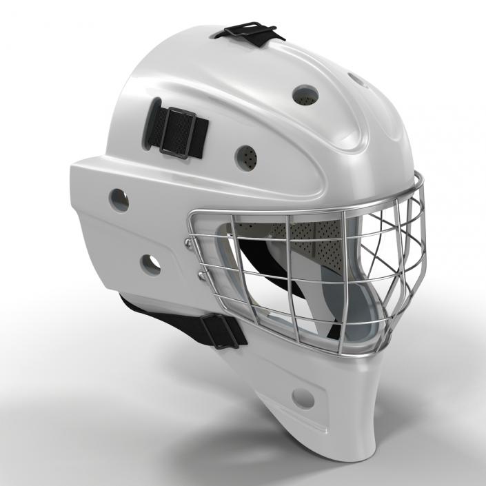 Hockey Goalie Mask Generic White 3D