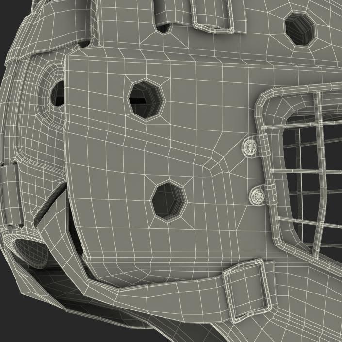 Hockey Goalie Mask Generic White 3D