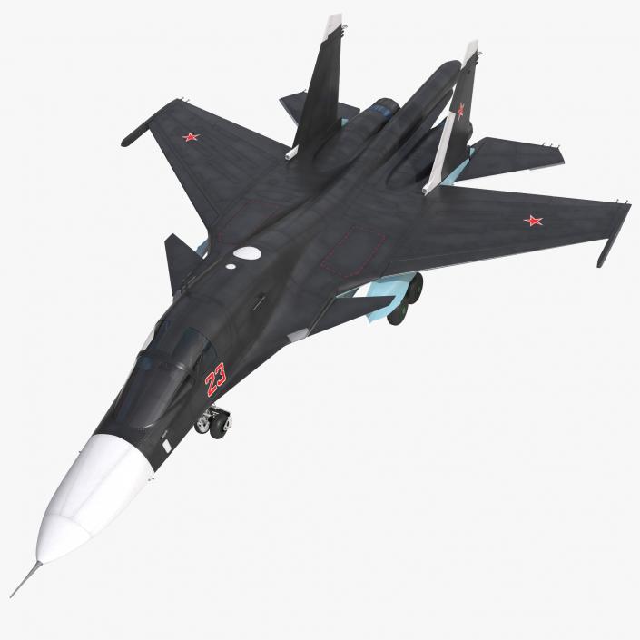 3D Russian Air Force Su-34 model