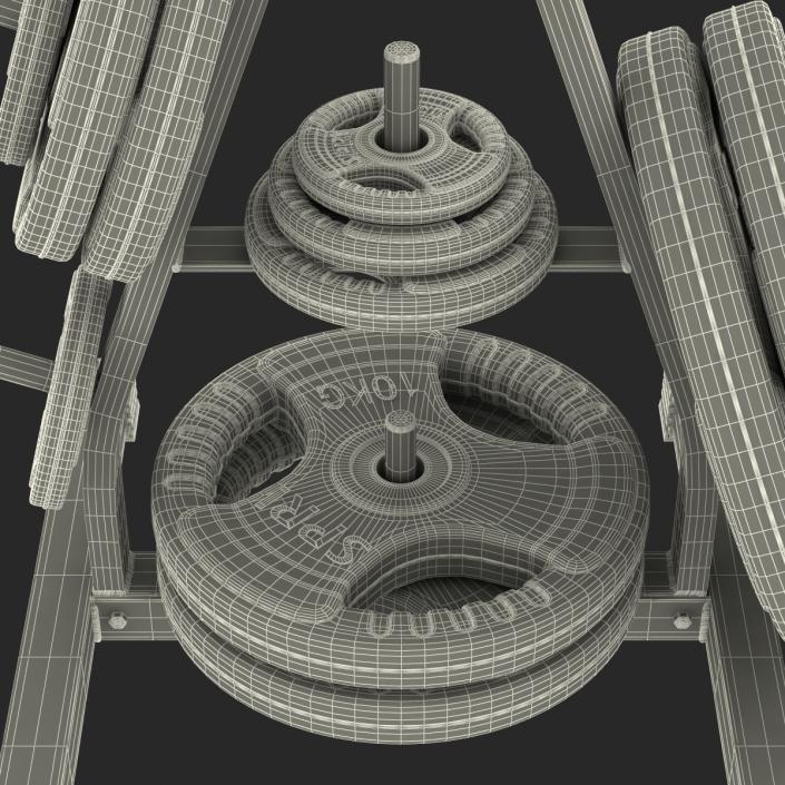 3D Weight Plate Tree Set 2 model