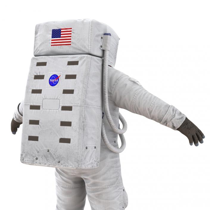 3D Astronaut NASA Wearing Spacesuit A7L