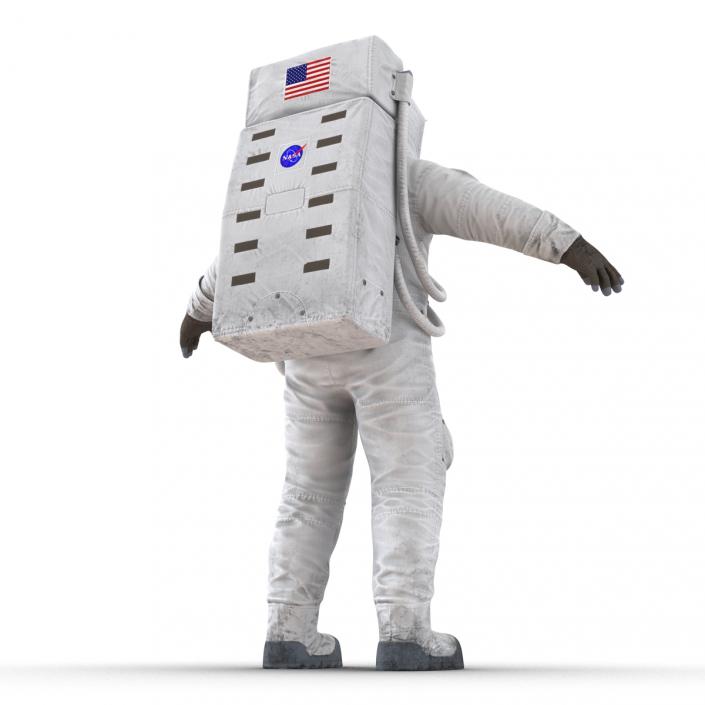 3D Astronaut NASA Wearing Spacesuit A7L Rigged model