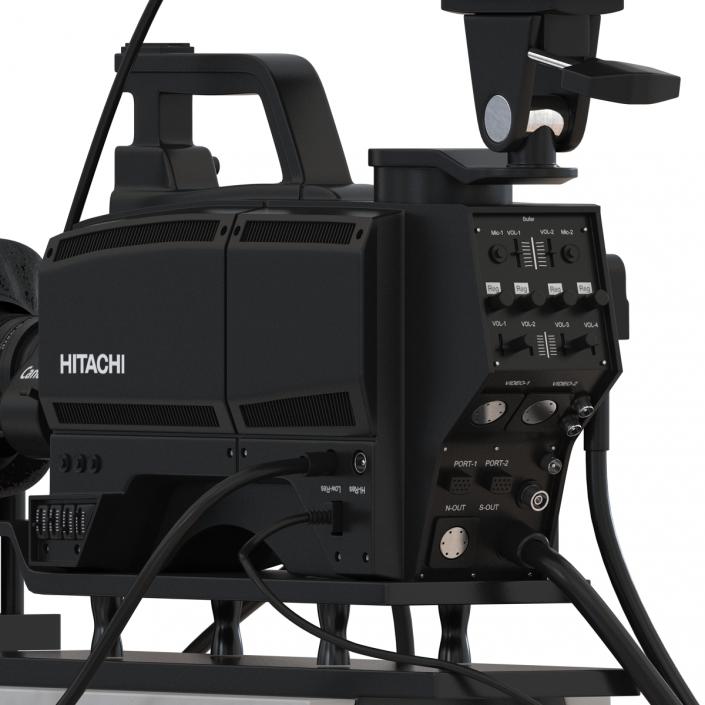 TV Studio Camera Hitachi 3D model
