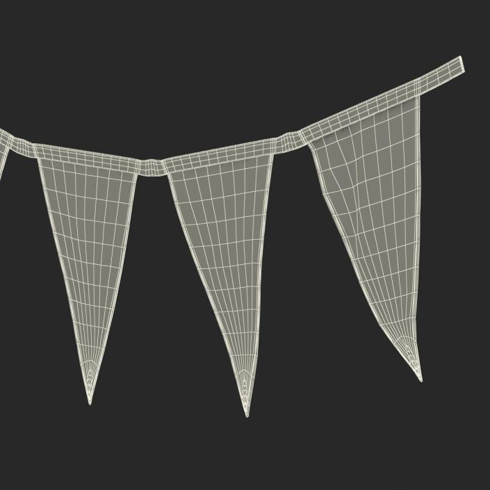 3D model Triangle Flag Banner