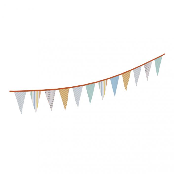 Triangle Flag Banner 2 3D