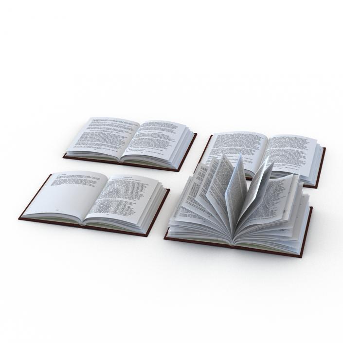 Open Books Set 3D model