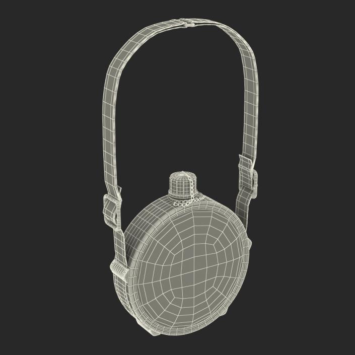 3D model Water Canteen Rigged